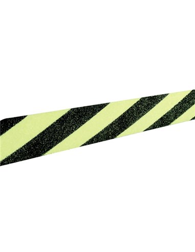 Striscia antiscivolo fotolumenescente 50x800mm colore giallo/nero L93415