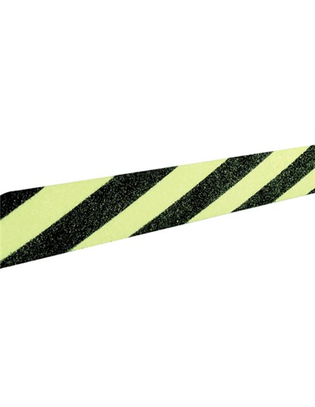 Striscia antiscivolo fotolumenescente 50x800mm colore giallo/nero L93415