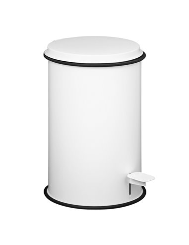 Pattumiera in acciaio inox verniciato bianco 5Lt Laminart 500/B