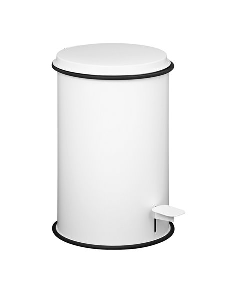 Pattumiera in acciaio inox verniciato bianco 5Lt Laminart 500/B