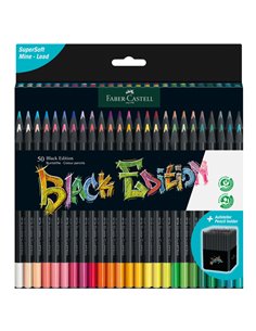 Astuccio 50 matite colorate triangolare Black Edition Faber-Castell 116450