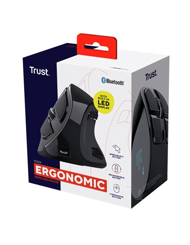 Mouse wireless ergonomico ricaricabile Voxx-Trust 23731