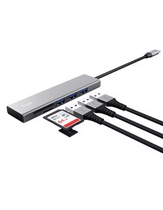 Hub USB-C veloce e lettore di schede-Trust 24191 TRUST HUB