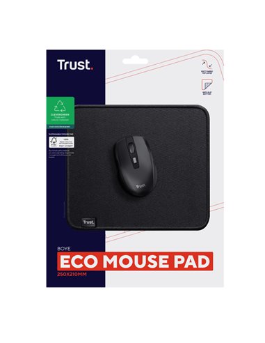 Tappetino per mouse Nero Boye -Trust 24743 TRUST MOUSEPAD E POGGIAPOLSI