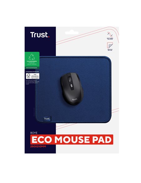 Tappetino per mouse Blu Boye -Trust 24744 TRUST MOUSEPAD E POGGIAPOLSI
