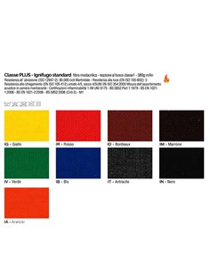 POLTRONA OPERATIVA Nereide ARANCIO C/BRACC. tessuto Eco tratt. ignifugo NDAE/BRP/IA 2