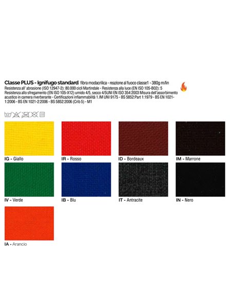POLTRONA OPERATIVA Nereide ARANCIO C/BRACC. tessuto Eco tratt. ignifugo NDAE/BRP/IA