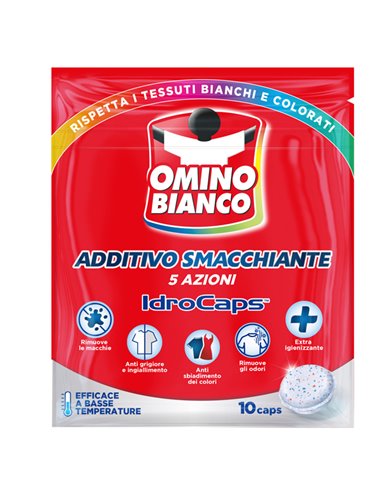 10 Idrocaps Omino bianco additivo totale 5 in 1 M92530 OMINO BIANCO DETERGENTI-DETERSIVI PER PULIZIA