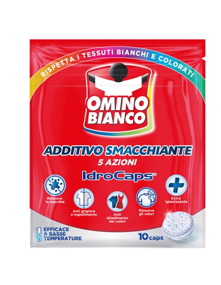 10 Idrocaps Omino bianco additivo totale 5 in 1 M92530 OMINO BIANCO DETERGENTI-DETERSIVI PER PULIZIA