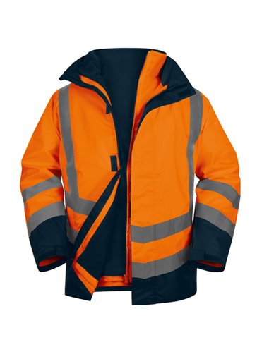 Parka 5in1 Optimum 3 alta visibilitA' - arancio fluo - tg. XL - DeltaPlus OPTI3OMXG DELTAPLUS ALTA VISIBILITA'