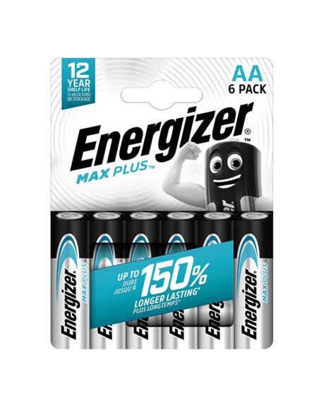 Blister da 6 Pile Alcaline AA MAX PLUS-Energizer E303322500 Energizer PILE