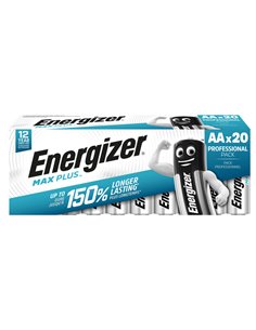 Blister da 20 Pile Alcaline Max Plus Stilo AA E91 DP20 60/120-Energizer E301323500 Energizer PILE