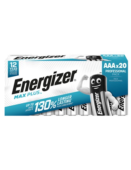 Blister da 20 Pile Alcaline Max Plus MiniStilo AAA E92 DP20 60/120-Energizer E301322900 Energizer PILE