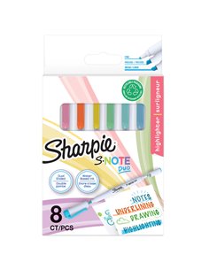 Astuccio 8 pennarelli S-Note Duo colori assortiti Sharpie 2182116