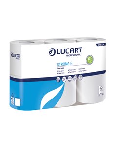 Pacco 6 rotoli Carta Igienica 300 strappi Strong 6 Lucart 811E04J