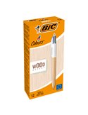 Scatola 12 penna sfera a scatto 4 Colori Wood 1.0mm BIC® 508964