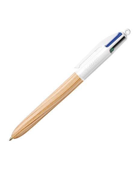 Scatola 12 penna sfera a scatto 4 Colori Wood 1.0mm BIC® 508964 BIC A SCATTO