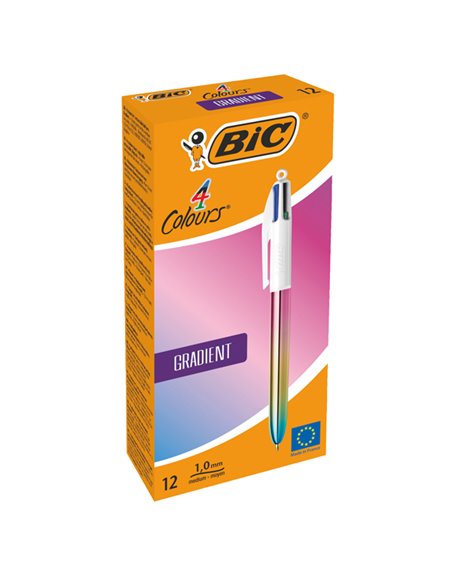 Scatola 12 penna sfera a scatto 4 Colori Gradient 1.0mm BIC® 511034