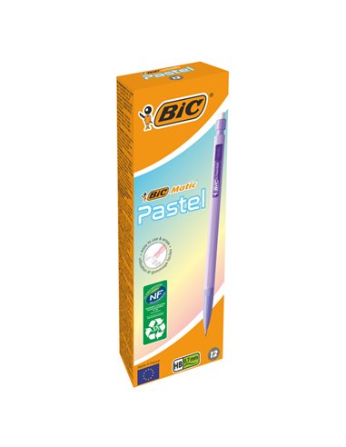 Scatola 12 portamine HB 0.7mm Matic Pastel Bic 511060