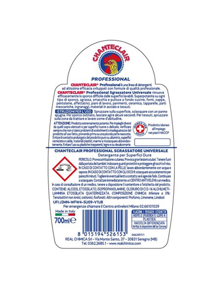 Chanteclair Professional sgrassatore universale 700ml in trigger 60IH20IT