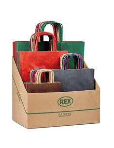 Espositore 100 shopper Allegra colori scuri formati assortiti Sadoch SCNEBBDAR REX SADOCH SHOPPERS E SACCHETTI REGALO