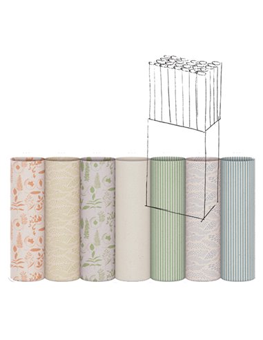 Rotolo carta regalo Erba 70cmx2mt fantasie assortite Sadoch EB3JGN1