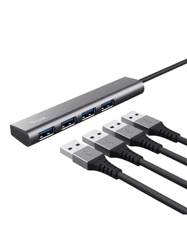 Hub da USB-C a USB-A 3.2 Gen1 4 porte Halyx_Trust 24948 TRUST ADATTATORI-CAVI-ORGANIZZACAVI