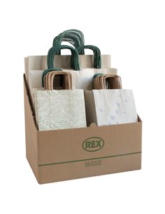 Espositore 100 shopper Carta Erba formati assortiti Sadoch SCNEBBERB REX SADOCH SHOPPERS E SACCHETTI REGALO