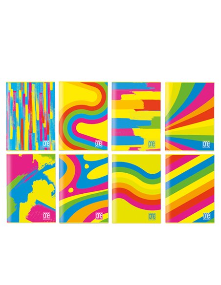 Maxiquaderno A4 80gr One Color 4mm 20fg+1 Fantafluo Blasetti 8121