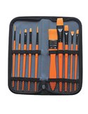 Astuccio 10 pennelli in sintetico assortiti per acrilico DOM 12391