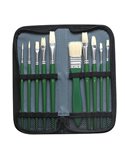Astuccio 10 pennelli in setola assortiti per olio DOM 12392