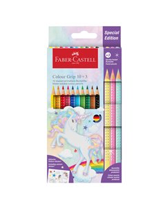 Astuccio 10+3 matite Colour Grip colori assortiti Faber Castell 201542 FABER-CASTELL PASTELLI COLORATI
