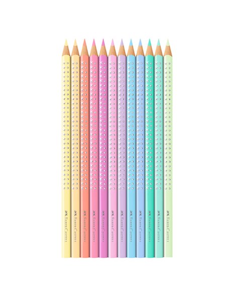 Astuccio in metallo 12 matite colorate Sparkle Pastel assortite Faber Castell 201910