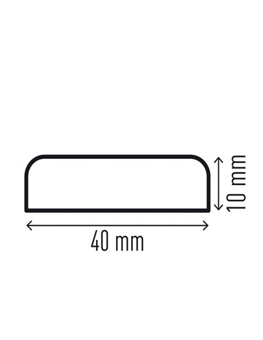 Profilo paracolpi per superfici S10 giallo/nero Durable 1107-130