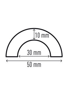 Profilo paracolpi per superfici tubolari P30 giallo/nero Durable 1115-130 2