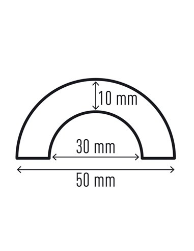 Profilo paracolpi per superfici tubolari P30 giallo/nero Durable 1115-130