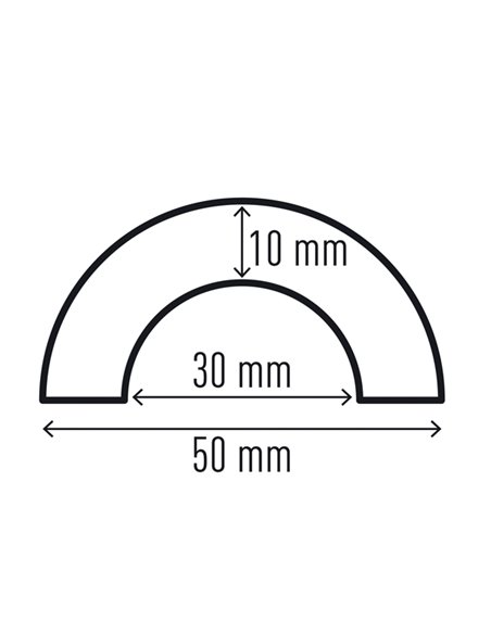 Profilo paracolpi per superfici tubolari P30 giallo/nero Durable 1115-130