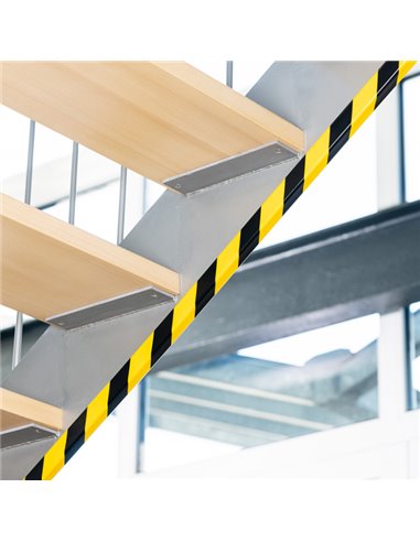 Profilo paracolpi per spigoli E8 giallo/nero Durable 1127-130