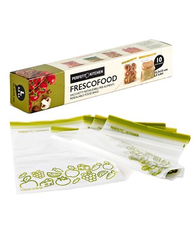 Conf.10 buste per alimenti Large 25,5x33cm FrescoFood Perfetto 29163