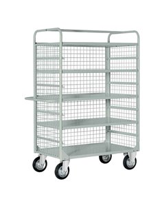 Carrello da lavoro 4 piani estraibili con sponde portata 450kg C064G Tecnotelai CARRELLI PER MOVIMENTAZIONE