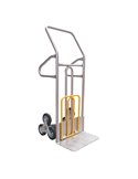 Carrello saliscale in acciaio portata max 280kg grigio/giallo C059