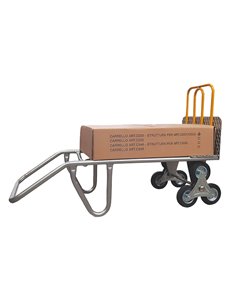 Carrello saliscale in acciaio portata max 280kg grigio/giallo C059 2