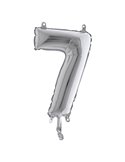 Palloncino in mylar h.36cm numero "7" argento Big Party 42847