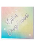 20 tovaglioli in carta 33x33cm Buon Compleanno Soft Rainbow Big Party 74294