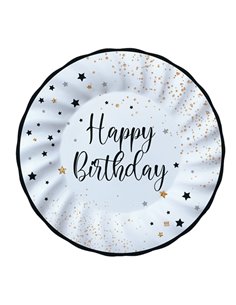 8 piatti Ø25cm Happy Birthday Big Party 74544