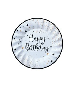 8 piatti Ø20cm Happy Birthday Big Party 74545