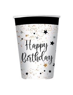 8 bicchieri in carta cc.200 Happy Birthday Big Party 74546