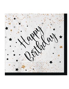 20 tovaglioli in carta 33x33cm Happy Birthday Big Party 74547