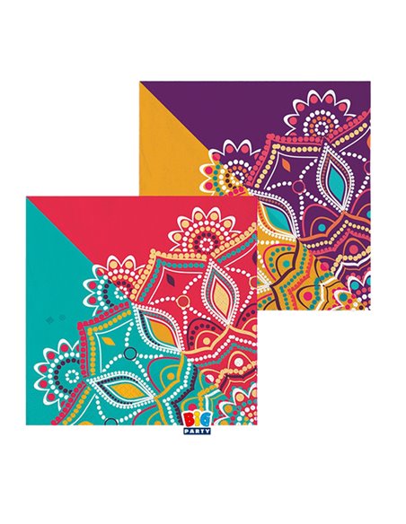 20 tovaglioli in carta 33x33cm Mandala Big Party 75761