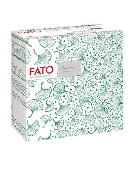 50 tovaglioli 40x40cm Linea tablewear Biloba verde foresta Fato 88453800